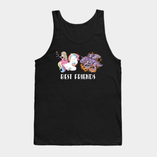 Best Friends Unicorn T-Rex Tank Top